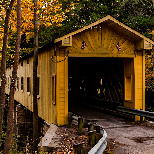 Historic Windsor Mills Covered Bridge in Ashtabula County, Ohio